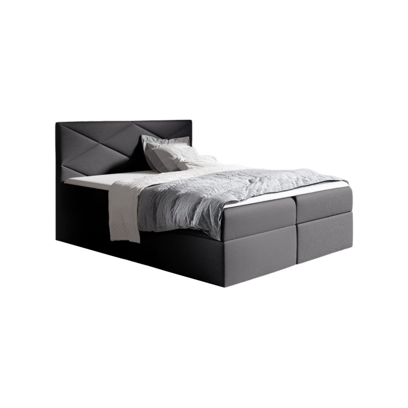 Cama continental Luvero con contenedor para ropa de cama tejido Rico 13