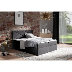 Luvero continental bed with a bedding container, fabric Rico 13