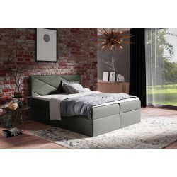 Cama continental Luvero con contenedor para ropa de cama tela Rico 3