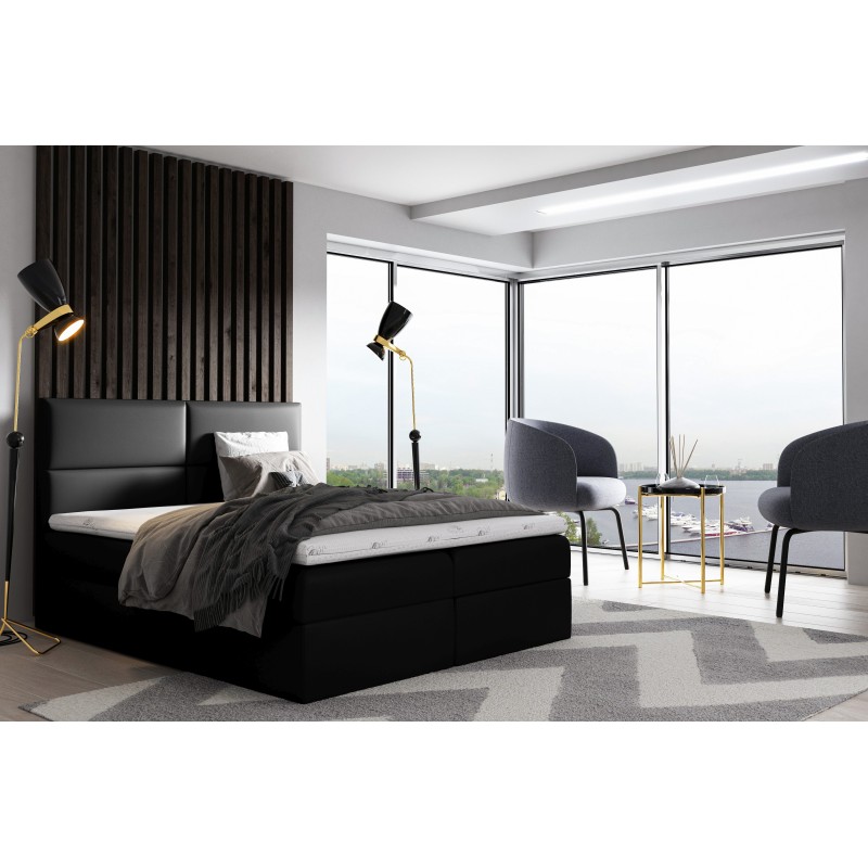 Kontinentalbett Voltar mit Bettkasten Stoff Soft 11