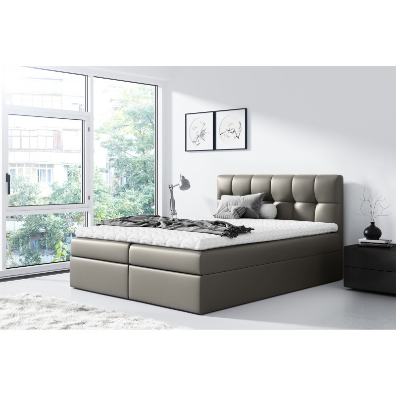 Cama continental Nevalo con contenedor para ropa de cama tela Soft 29