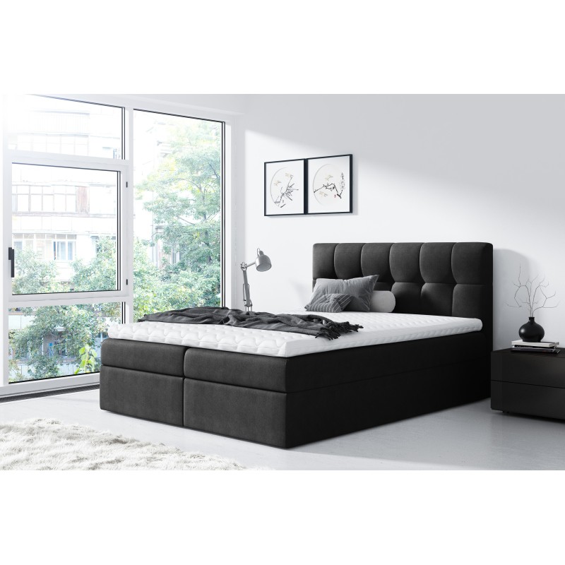 Cama continental Nevalo con contenedor para ropa de cama tela Soro 100