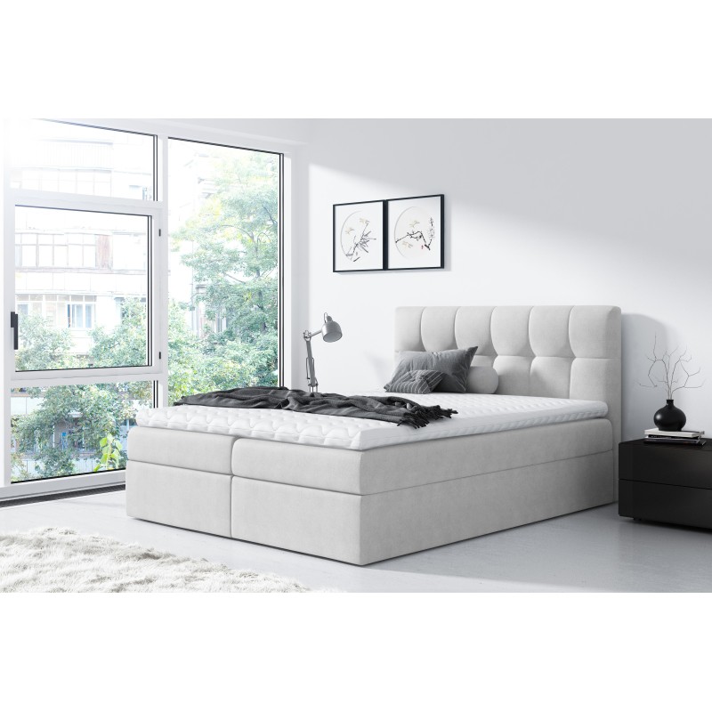 Continental bed Nevalo with bedding storage fabric Soro 83