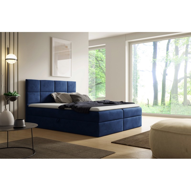 Cama continental Feron con contenedor para ropa de cama tela Fresh 11