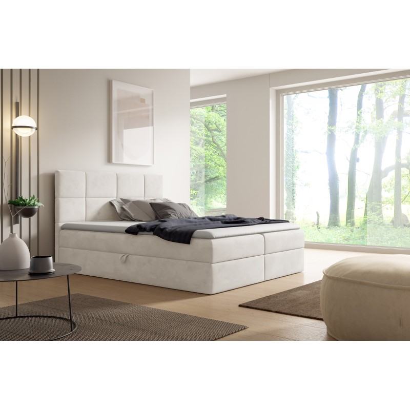 Kontinentalbett Feron mit Bettkasten Stoff Fresh 01