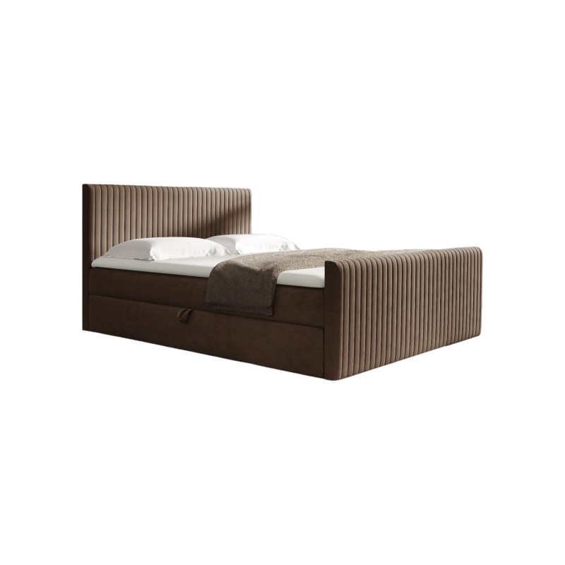 Kontinentalbett Elven mit Bettkasten Stoff Fresh 4