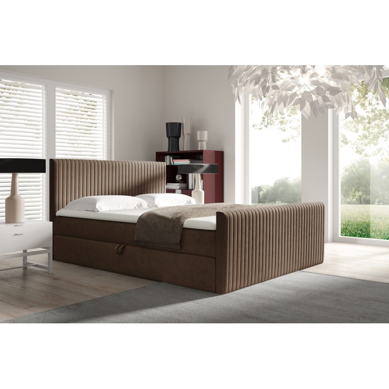 Elven continental bed with a bedding container, Fresh 4 fabric