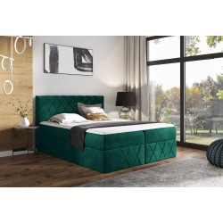 Rinovo Lux continental bed with a storage container for bedding, fabric Kronos 19