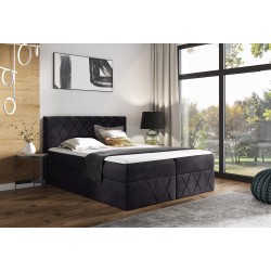 Rinovo Lux continental bed with storage for bedding, fabric Kronos 07