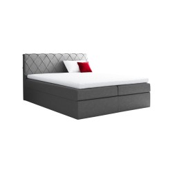 Rinovo continental bed with a bedding container, fabric Riviera 91