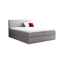 Rinovo continental bed with bedding storage in Riviera 16 fabric