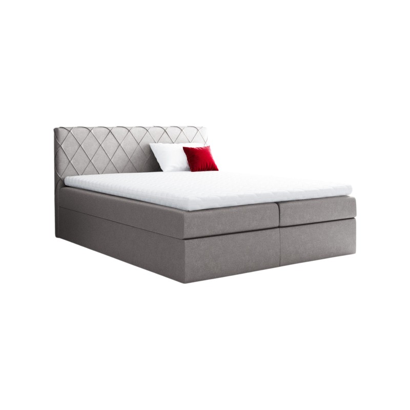 Cama continental Rinovo con contenedor para ropa de cama, tela Riviera 16