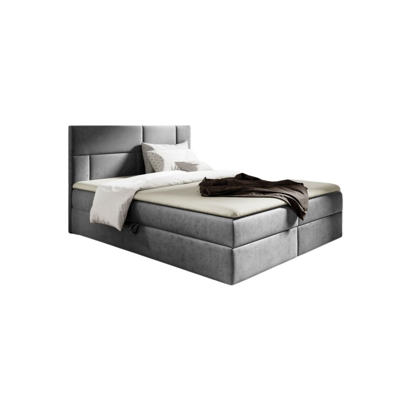Continental bed Killian with bedding storage in Fresh 32 fabric