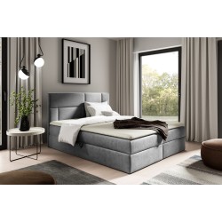 Continental bed Killian with bedding storage in Fresh 32 fabric