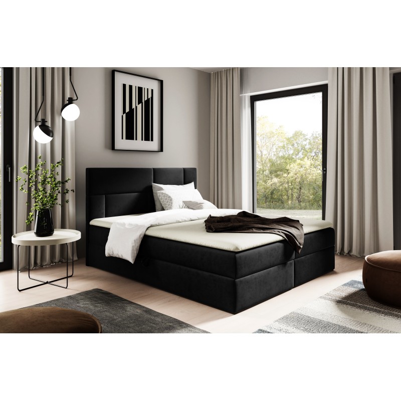 Kontinentalbett Killian mit Bettkasten Stoff Fresh 17