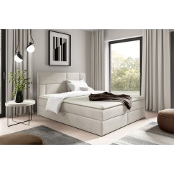 Killian continental bed with bedding storage in Fresh 01 fabric