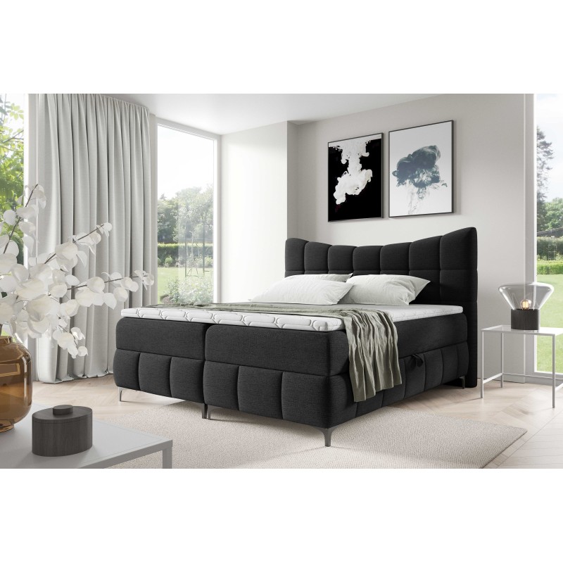Cama continental Orivo con contenedor para ropa de cama tela Aragon 99