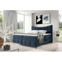 Cama continental Orivo con contenedor para ropa de cama, tela Aragon 79