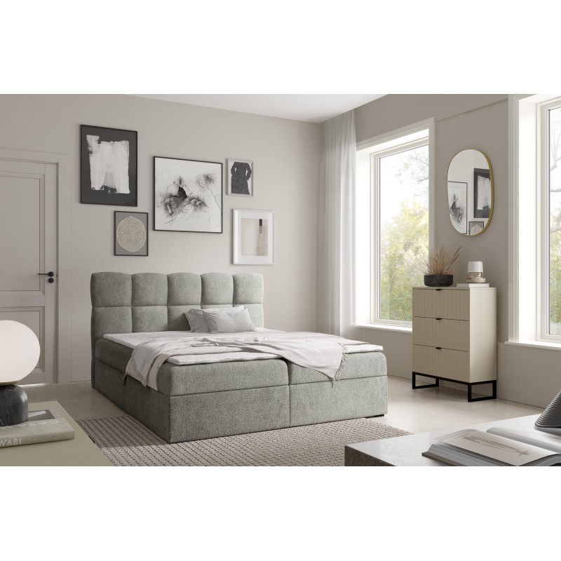 Kontinentalbett Orivo mit Bettkasten Stoff Coral 75