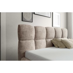 Continental bed Orivo with bedding storage fabric Coral 75