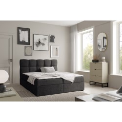 Cama continental Orivo con contenedor para ropa de cama, tela Coral 60