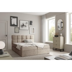 Kontinentales Bett Orivo mit Bettkasten Stoff Coral 50