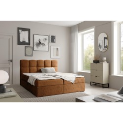 Kontinentalbett Orivo mit Bettkasten Stoff Coral 35