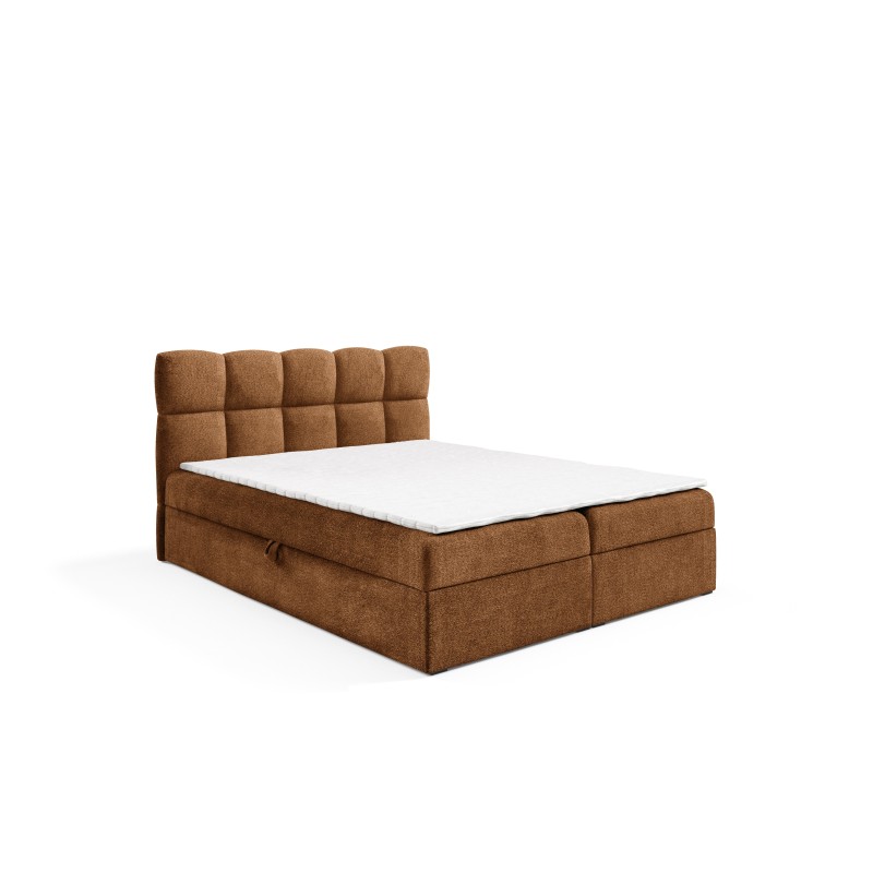 Kontinentalbett Orivo mit Bettkasten Stoff Coral 35