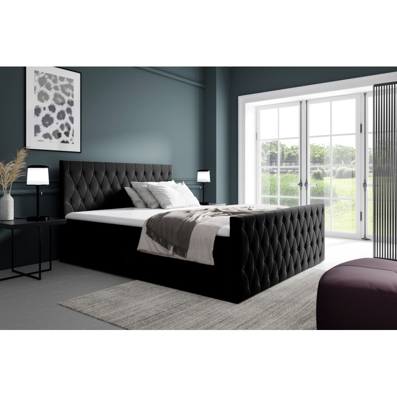 Cama continental Velar con contenedor para ropa de cama tela Fresh 17