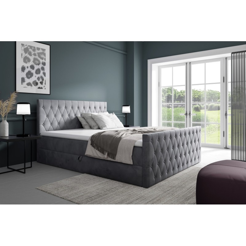 Cama continental Velar con cajón para ropa de cama tela Fresh 32