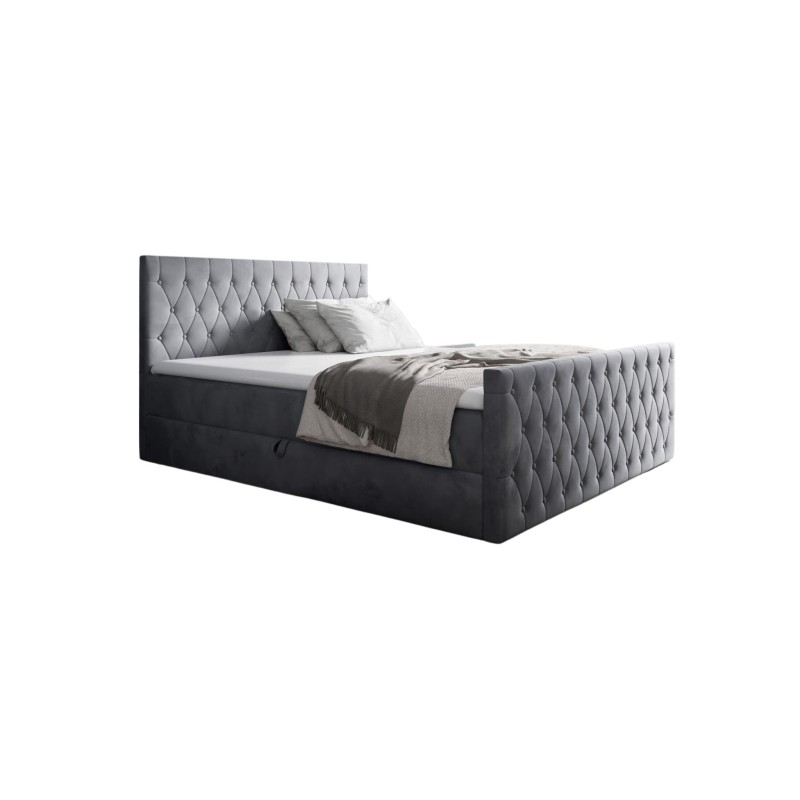 Continental bed Velar with a bedding storage container, fabric Fresh 32