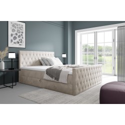 Cama continental Velar con contenedor para ropa de cama, tela Fresh 01