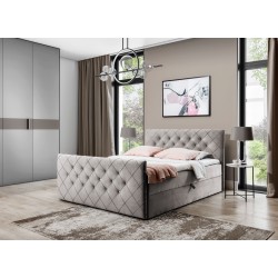Cama continental Nomero con contenedor para ropa de cama tela Riviera 16