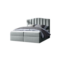 Aravio continental bed with a storage compartment for bedding, fabric Casablanca 2314
