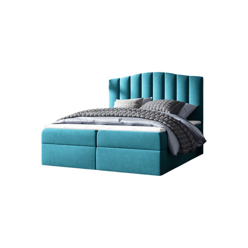 Cama continental Aravio con contenedor para ropa de cama tela Casablanca 2313