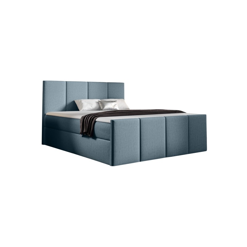 Cama continental Ulvaro con contenedor para ropa de cama de tela Monolith 72