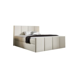 Cama continental Ulvaro con contenedor para ropa de cama tela Monolith 02