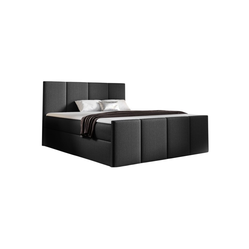 Ulvaro continental bed with a storage container for bedding, fabric Inari 100.