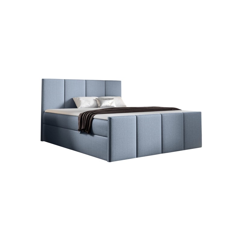 Ulvaro continental bed with a storage box for bedding, fabric Inari 72