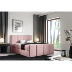 Cama continental Ulvaro con contenedor para ropa de cama tela Inari 52