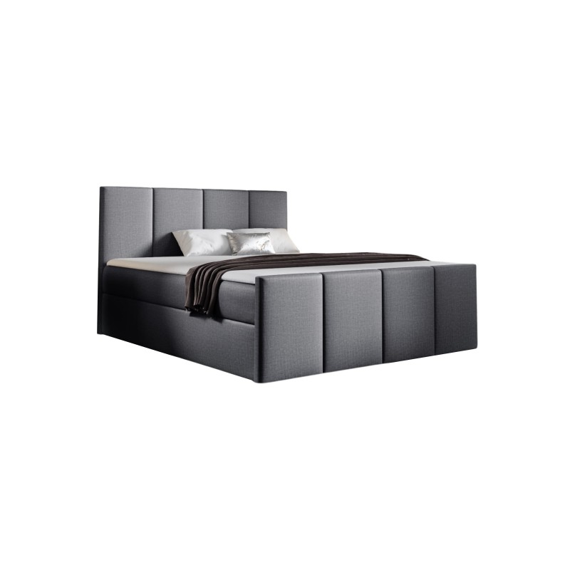 Cama continental Ulvaro con contenedor para ropa de cama tela Fancy 90