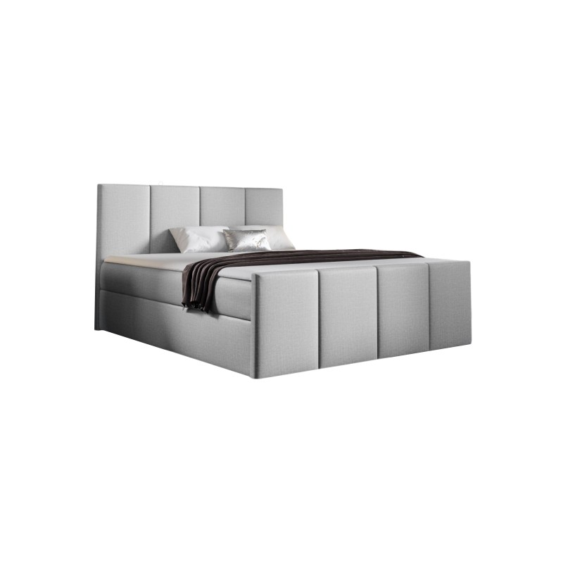 Cama continental Ulvaro con contenedor para ropa de cama tela Fancy 83
