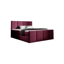 Ulvaro continental bed with bedding storage, fabric Fancy 59