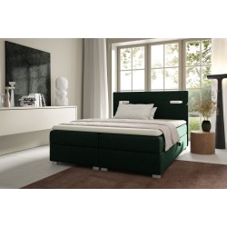 Cavon continental bed with sensory lighting and a storage container for bedding, fabric Fresh 13