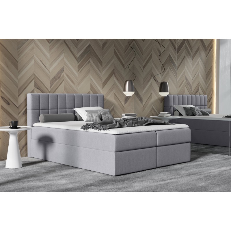 Morivo continental bed with a storage container for bedding fabric Soro 93