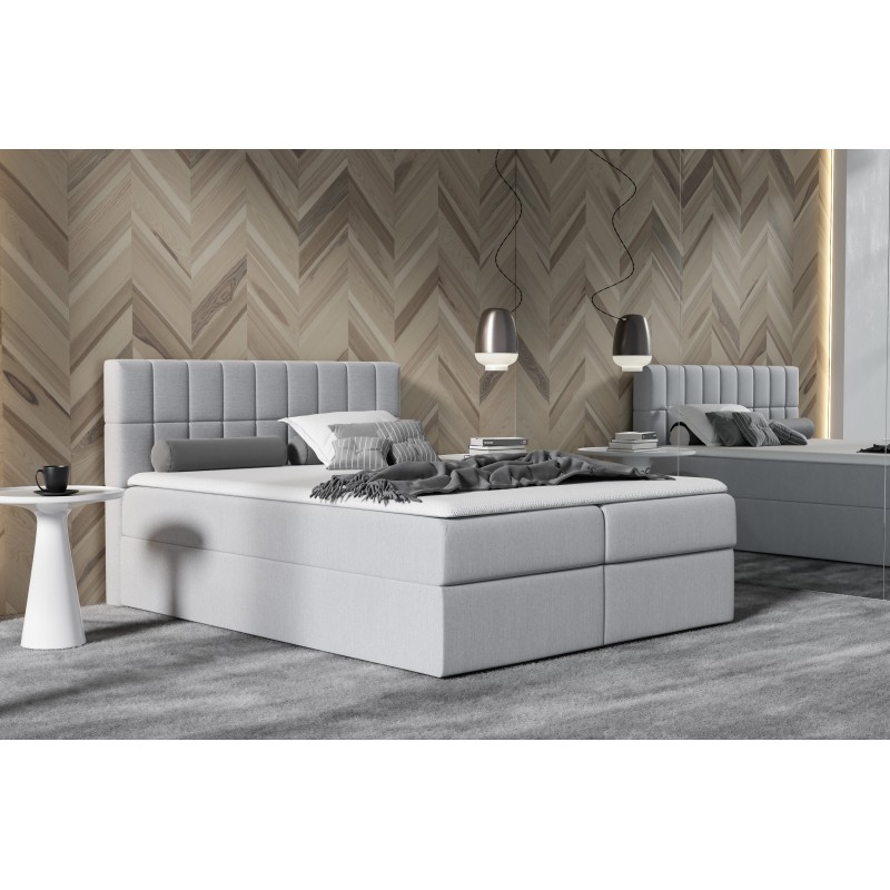 Continental bed Morivo with bedding storage, fabric Soro 83