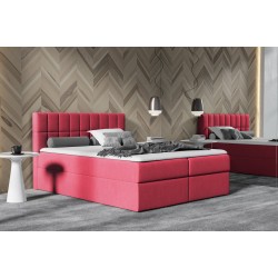 Continental bed Morivo with bedding storage in fabric Soro 60