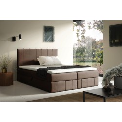 Kontinentales Bett Roze mit Bettkasten Stoff Fresh 4