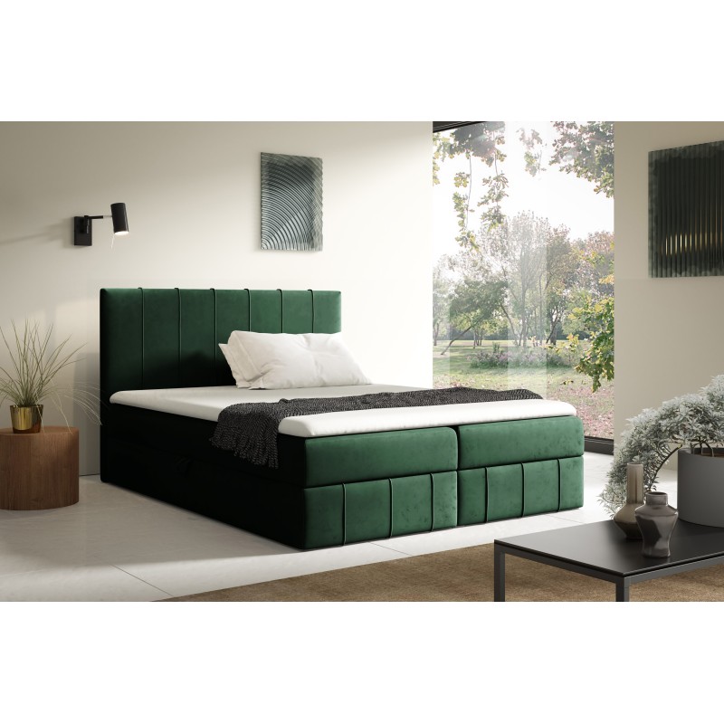 Continental bed Roze with a bedding storage in Fresh 13 fabric