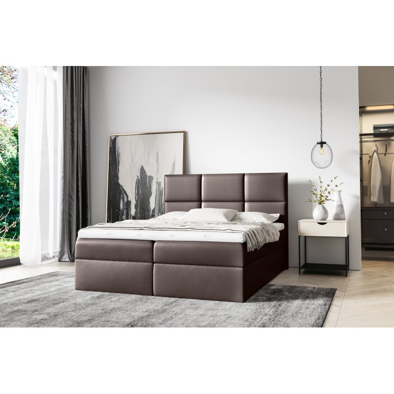 Nuvon continental bed with bedding storage, fabric Soft 66